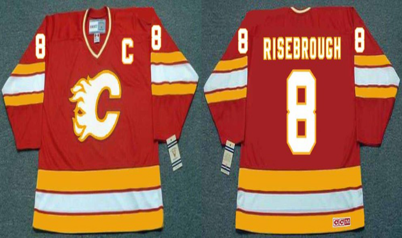 2019 Men Calgary Flames 8 Risebrough red CCM NHL jerseys